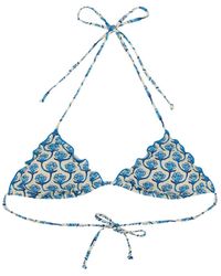 MC2 Saint Barth - Printed Bikini Top Swimwear - Lyst