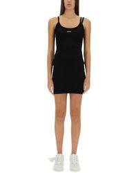 Off-White c/o Virgil Abloh - Slim Fit Logo Mini Dress For - Lyst