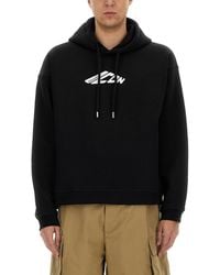DSquared² - Cropped Sweatshirt With Bold Logo Print - Lyst