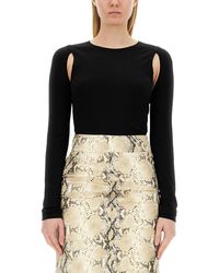 Helmut Lang - Cut-Out Shoulder Top - Lyst
