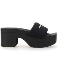 Alexander Wang - SANDALO CON PLATEAU CON LOGO IN NYLON - Lyst