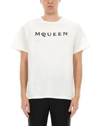 McQueen - T-Shirt With Logo - Lyst