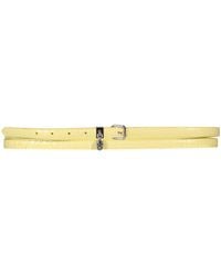 McQueen - Double Belt With Skull And Pavè - Lyst