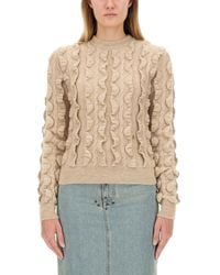 Moschino - Textured Wool Blend Sweater - Lyst
