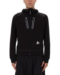 and wander - Hooded Zip-Up Jacket - Lyst