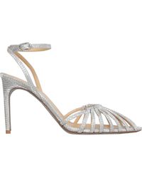 Giannico Eve Sandals With Glitter Inserts - Metallic
