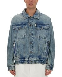 Balmain - Faded Cotton Denim Jacket - Lyst