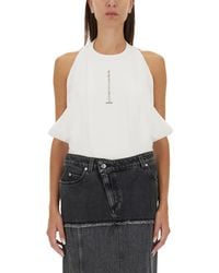 McQueen - Ribbed Top - Lyst