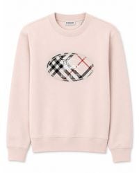 Burberry - Felpa "Caroline" Con Inserto Check - Lyst
