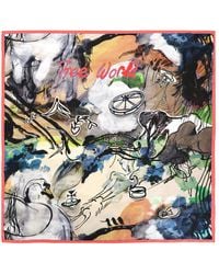Vivienne Westwood - Foulard Quadrato "Free World" - Lyst