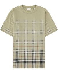 Burberry - T-Shirt Con Stampa Check - Lyst