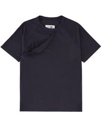 MM6 by Maison Margiela - T-Shirt Con Pannello Frontale - Lyst