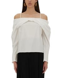 Nina Ricci - "Off-Shoulder" Shirt - Lyst