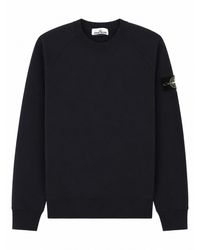 Stone Island - Felpa Con Patch Logo - Lyst