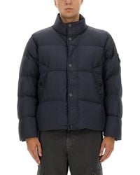 Stone Island - Solid Mock Collar Jacket - Lyst
