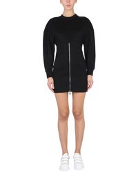 McQueen - Mini Dress With Cocoon Sleeves - Lyst