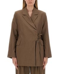 Ganni - Asymmetrical Blazer - Lyst