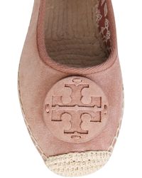 Tory Burch Minnie Suede Espadrillas With Laces - Pink
