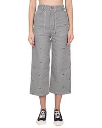 KENZO - Stripes Relaxed High Rise Jeans - Lyst