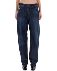 DIESEL - Regular Mid Rise Jeans - Lyst