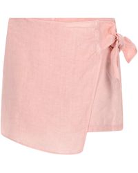 120% Lino - Shorts Con Fiocco - Lyst