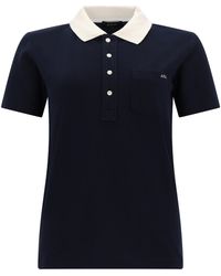 A.P.C. - Solid Shirt Collar Polo - Lyst