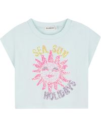 Billieblush - T-Shirt "Sea Sun Holidays" - Lyst