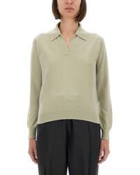 Maison Margiela - Relaxed-Fit Virgin Wool Polo With Classic Collar - Lyst