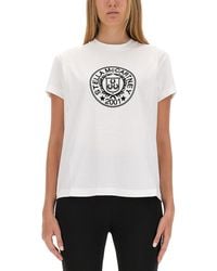 Stella McCartney - Round Neck T-Shirt With Bold Logo Print - Lyst