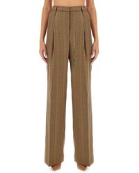Dries Van Noten - Check Pattern Regular Fit Wool Pants (Size 38) - Lyst