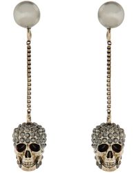 McQueen - Orecchini Skull - Lyst