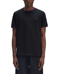 Fred Perry - Double Stripe T-Shirt - Lyst