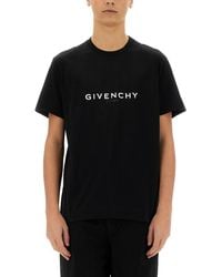 Givenchy - T-shirt e polo nere con collo a costine - Lyst