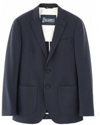 Herno - Single-Breasted Linen Jacket - Lyst