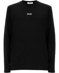 MSGM - T-Shirt Con Logo - Lyst