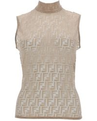Fendi - Top "Ff Lace" - Lyst