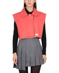 Fay - Two-hook Vest With Frayed Profiles - Lyst