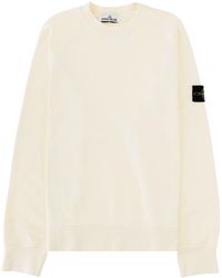 Stone Island - Felpa Con Patch Logo - Lyst