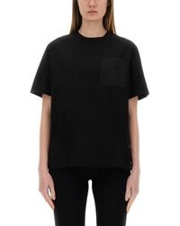 Moncler - T-Shirt With Side Buttons - Lyst