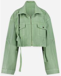 Green Jean and denim jackets for Women 