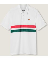 Ellesse - Court Performance Stripe Polo - Lyst