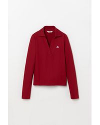 Ellesse - Jeorg Long Sleeve Polo Crimson - Lyst