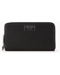 Emporio Armani - Small Zip-around Myea Wallet In Ecological Leather - Lyst