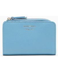 Emporio Armani - Textured Leather Billfold Wallet With Zip-Around Closure - Lyst