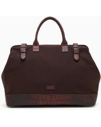 Emporio Armani - Bolsa Con Detalles De Piel Con Estampado De Cocodrilo - Lyst