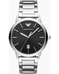 Emporio Armani - Stainless-Steel Watch With Three Hands And Date Display - Lyst