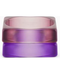 Emporio Armani - Set 2 Bracciali Rigidi Squadrati - Lyst