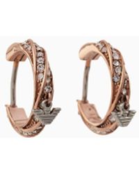 Emporio Armani - Two-tone Stainless Steel Hoop Earrings - Lyst