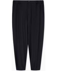 Emporio Armani - Tropical Light Wool Canvas Trousers - Lyst