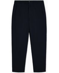 Emporio Armani - Icon Technical Seersucker Trousers - Lyst